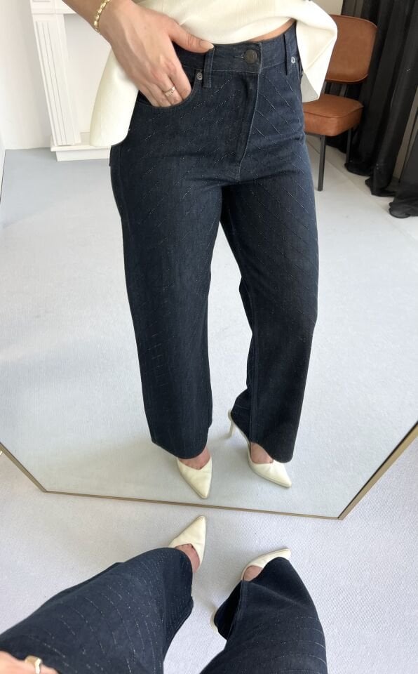 Zr Komple Taşlı Geniş Paça Jean 3XL