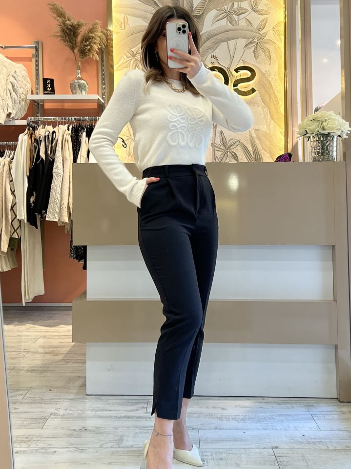 Siyah Havuç Kesim Pantolon
