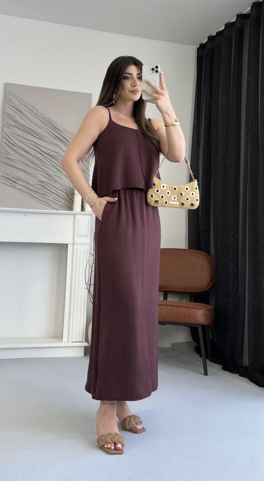 Modal Etek Bluz Bordo Takım