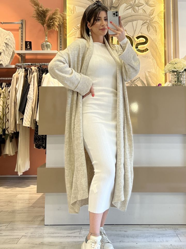 Şal Yaka Bej Hırka