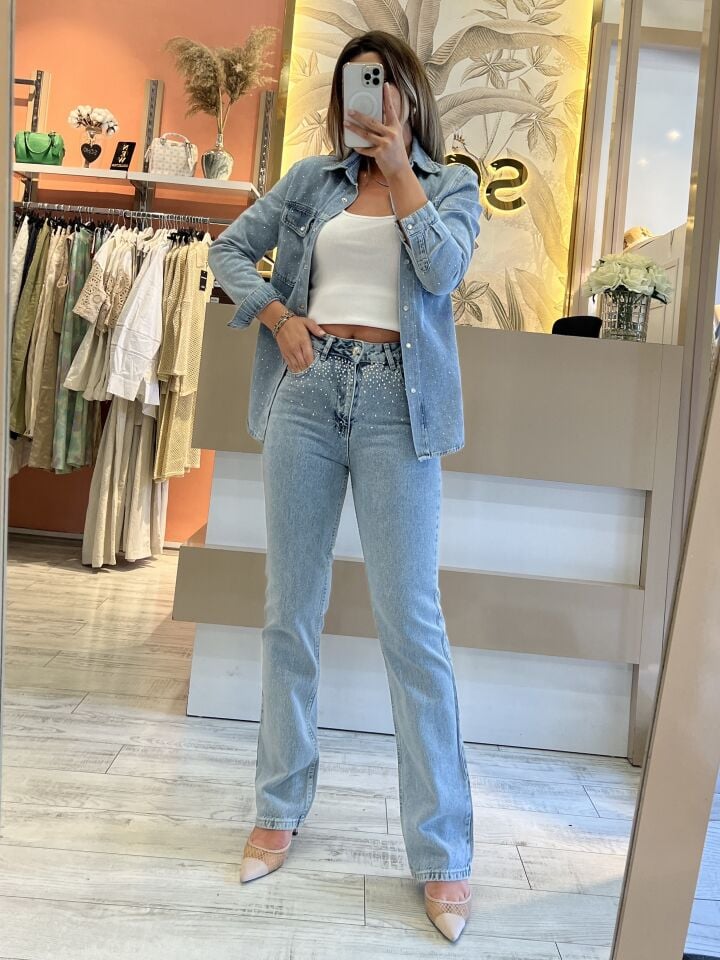 Taşlı İpekyol Jean