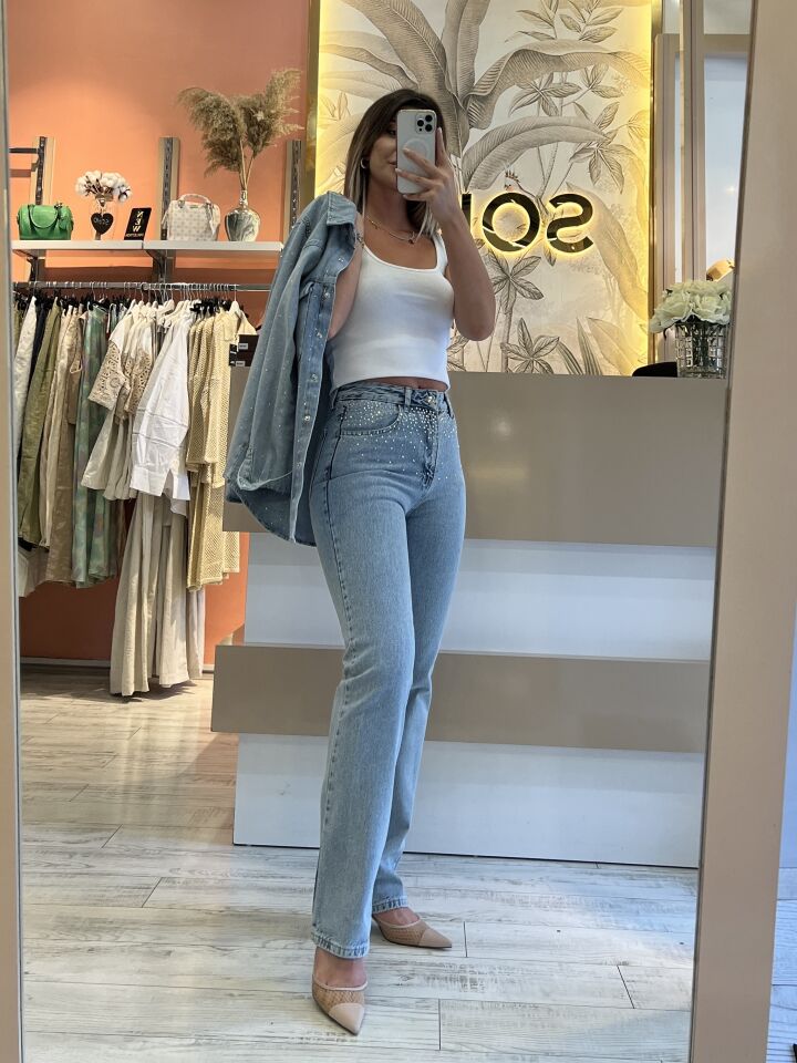 Taşlı İpekyol Jean