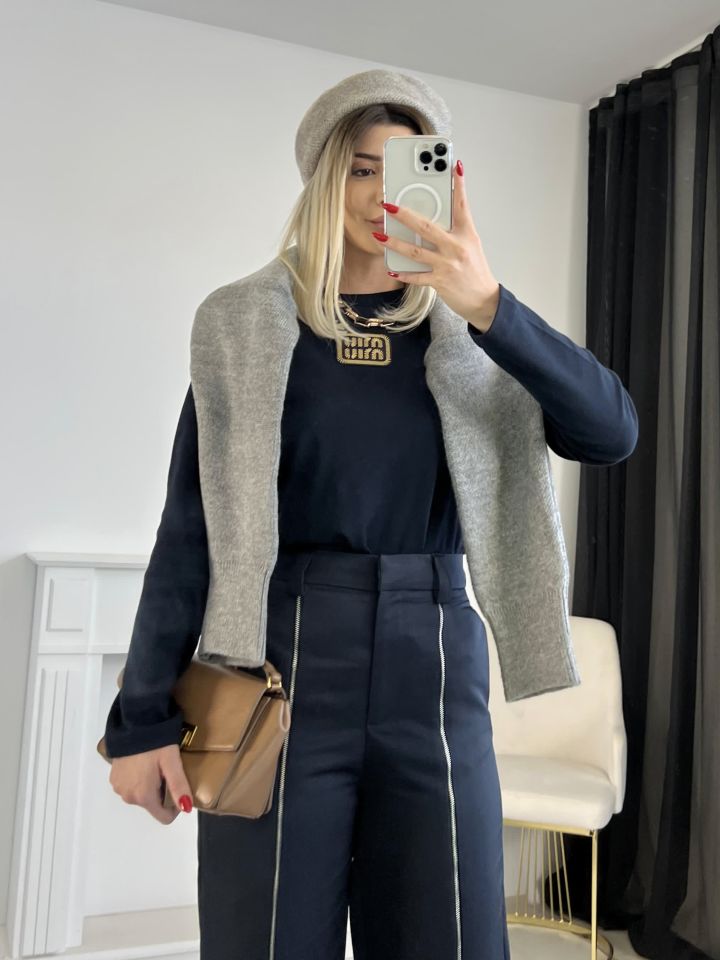 Orj Marka Nakış Detay Sweatshirt