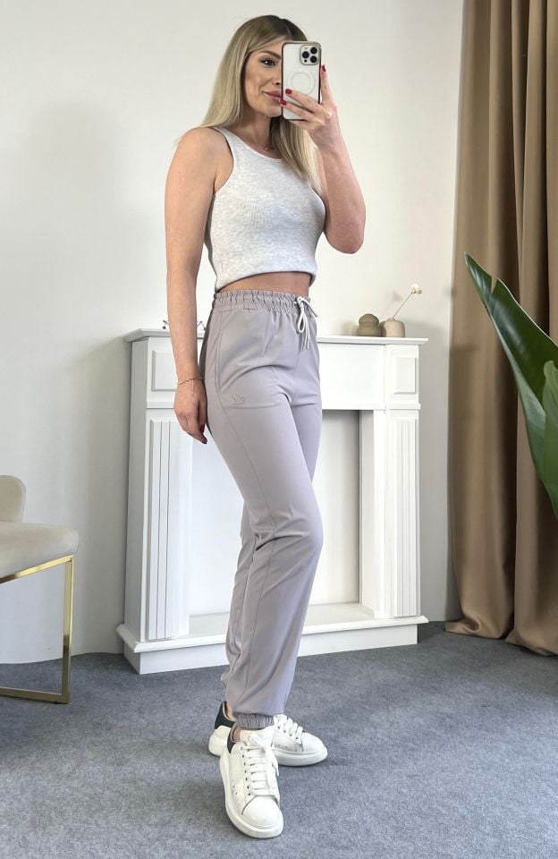 Beymen Lila Beli Lastikli Pantolon