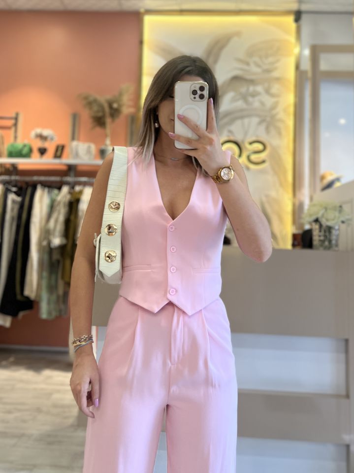 Pembe Premium Yelek