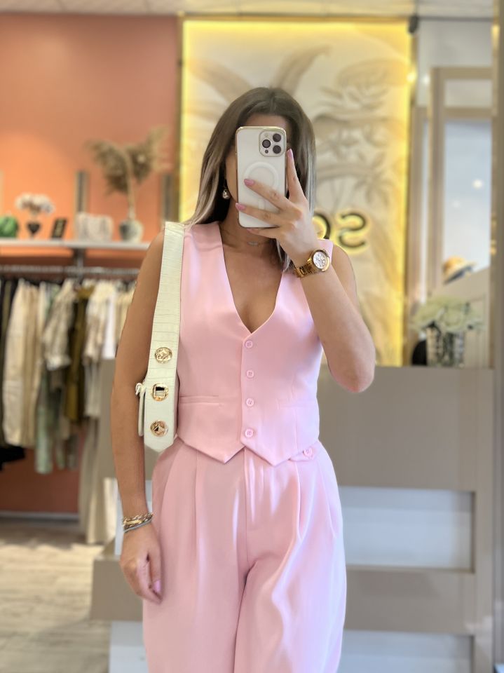 Pembe Premium Yelek
