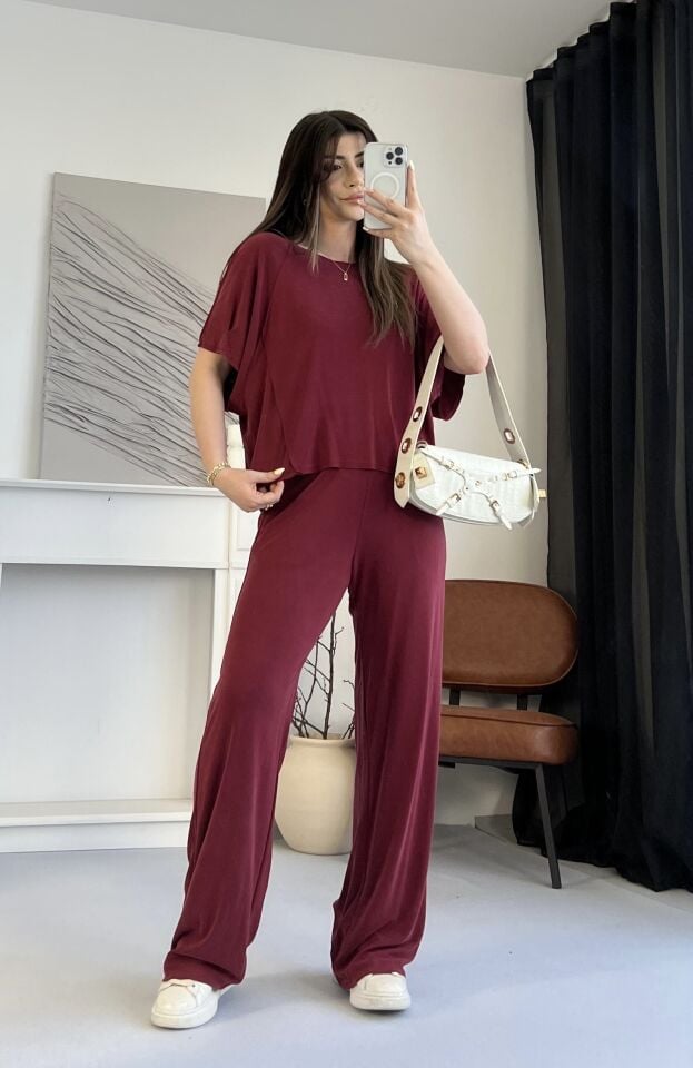 Orijinal Marka Modal Bordo Takım