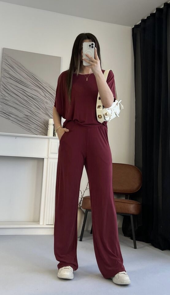 Orijinal Marka Modal Bordo Takım