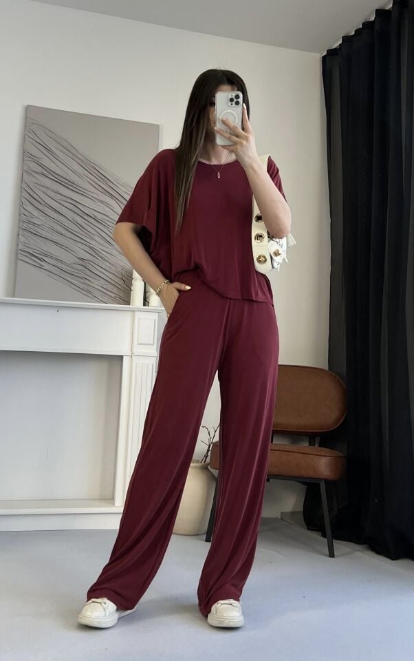 Orijinal Marka Modal Bordo Takım