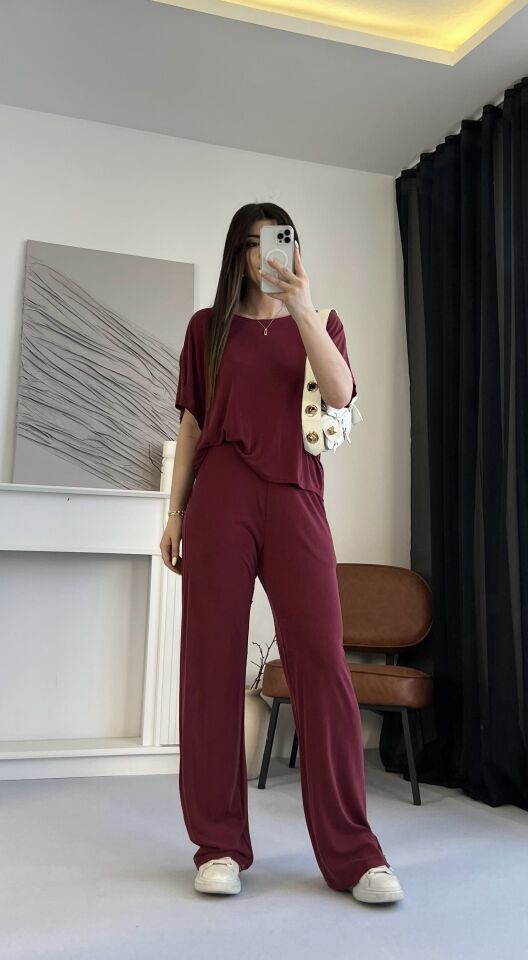 Orijinal Marka Modal Bordo Takım