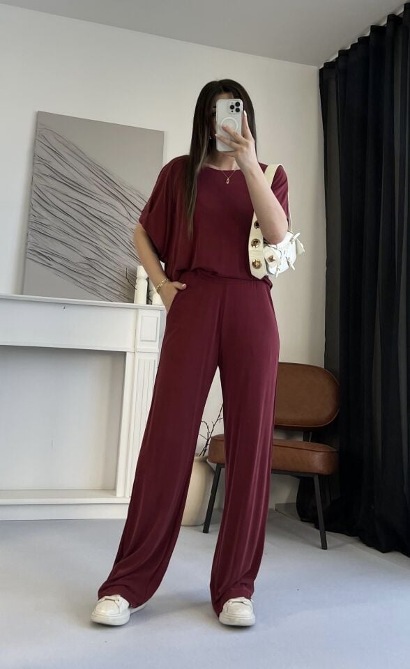 Orijinal Marka Modal Bordo Takım