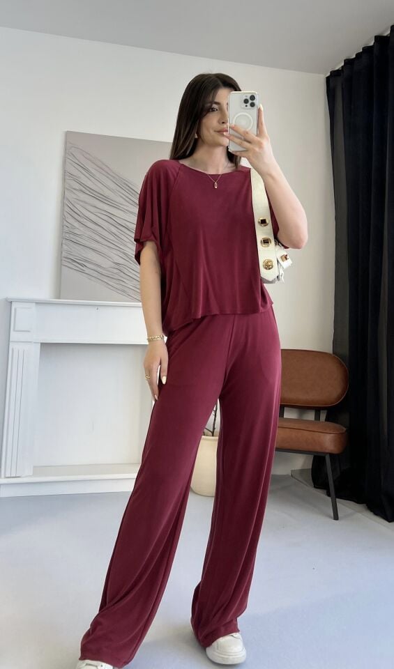 Orijinal Marka Modal Bordo Takım