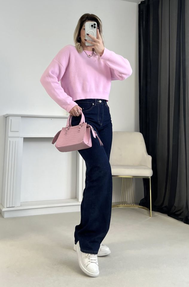 Koyu Lacivert Straight Jean