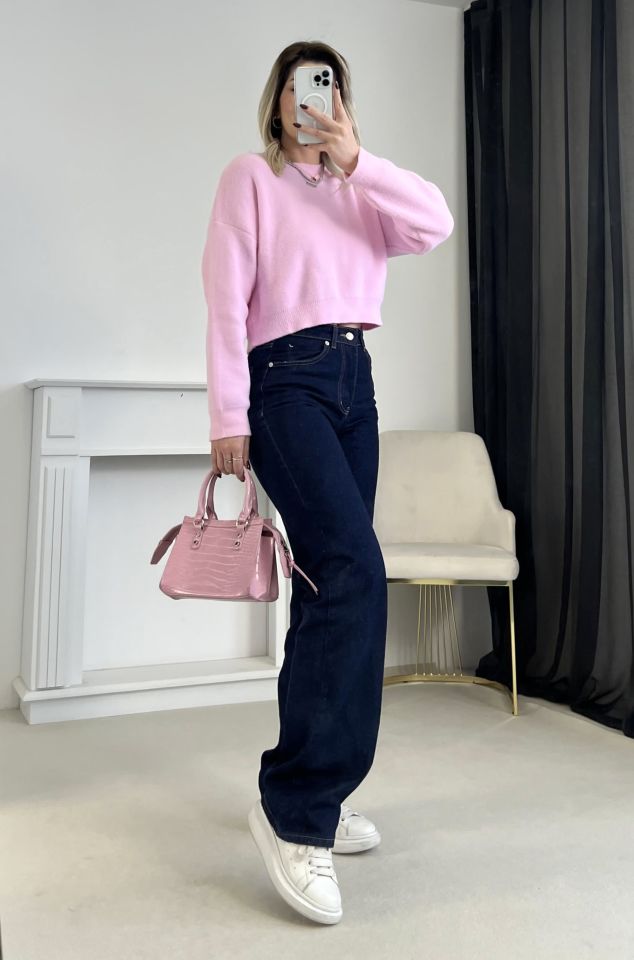 Koyu Lacivert Straight Jean