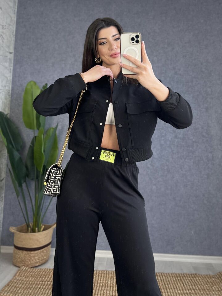 Siyah Bomber Ceket