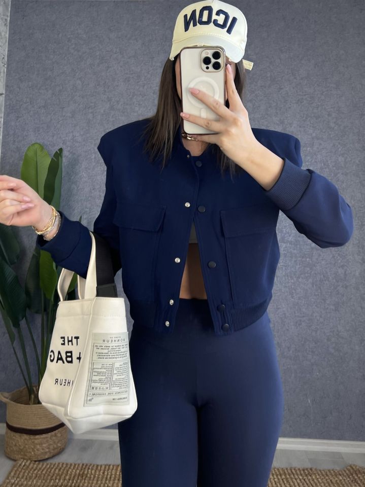Lacivert Bomber Ceket