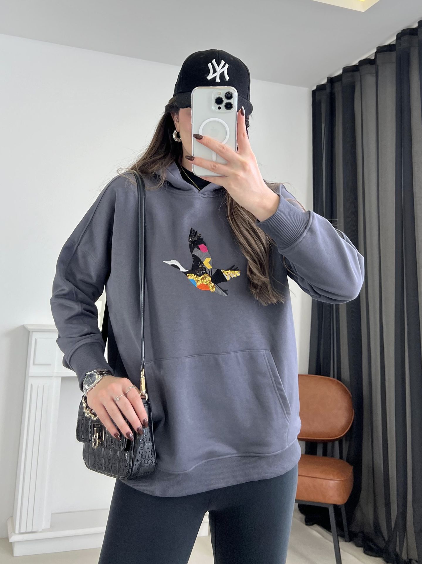 Orj Marka Nakış Detay Sweatshirt