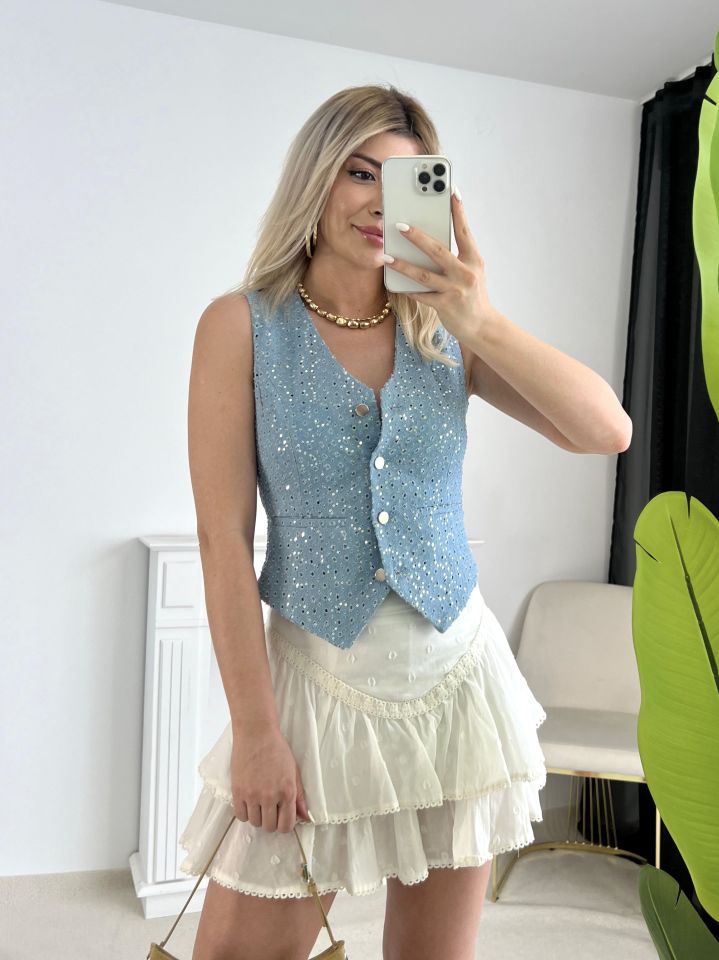 Payetli Jean Yelek