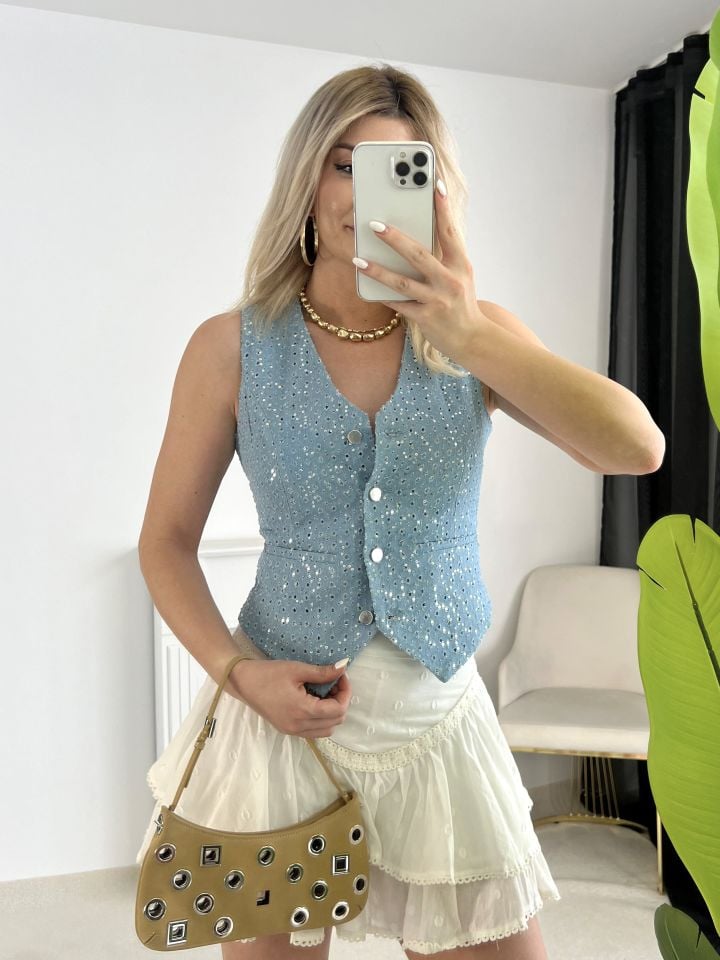 Payetli Jean Yelek