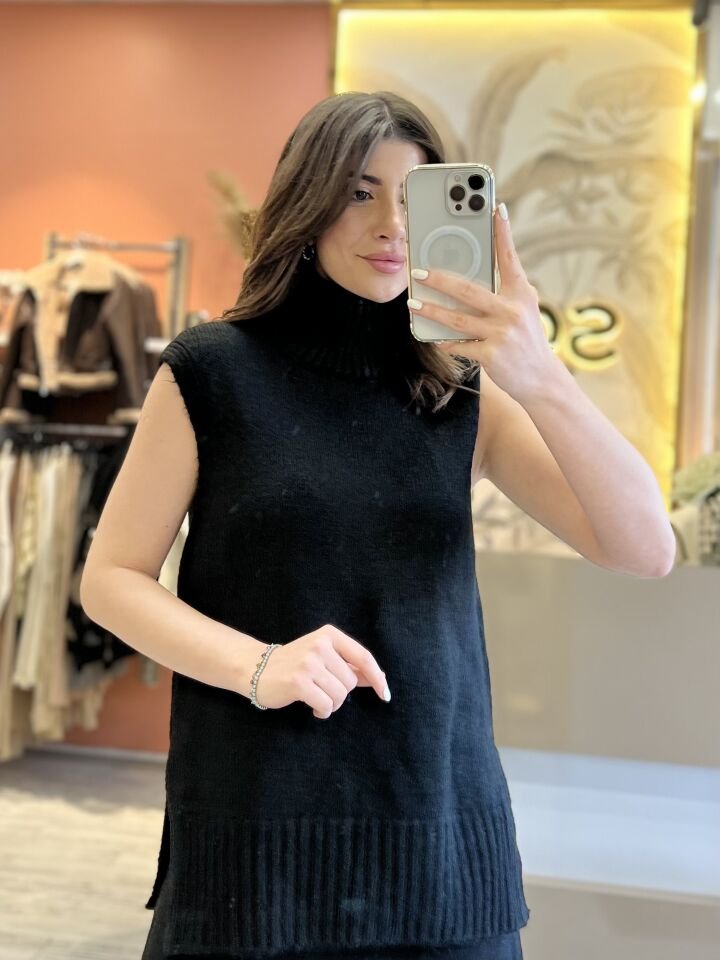 Örme Siyah Triko Takım