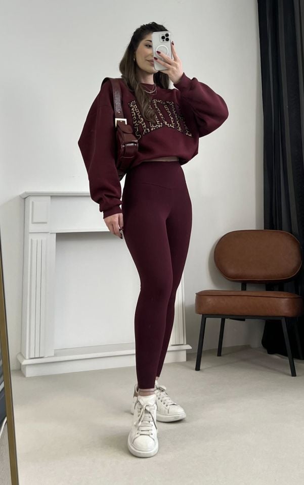 Oysho Bordo Tayt