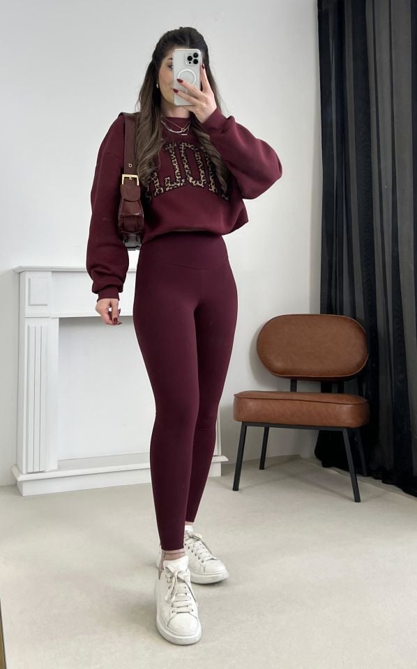 Oysho Bordo Tayt