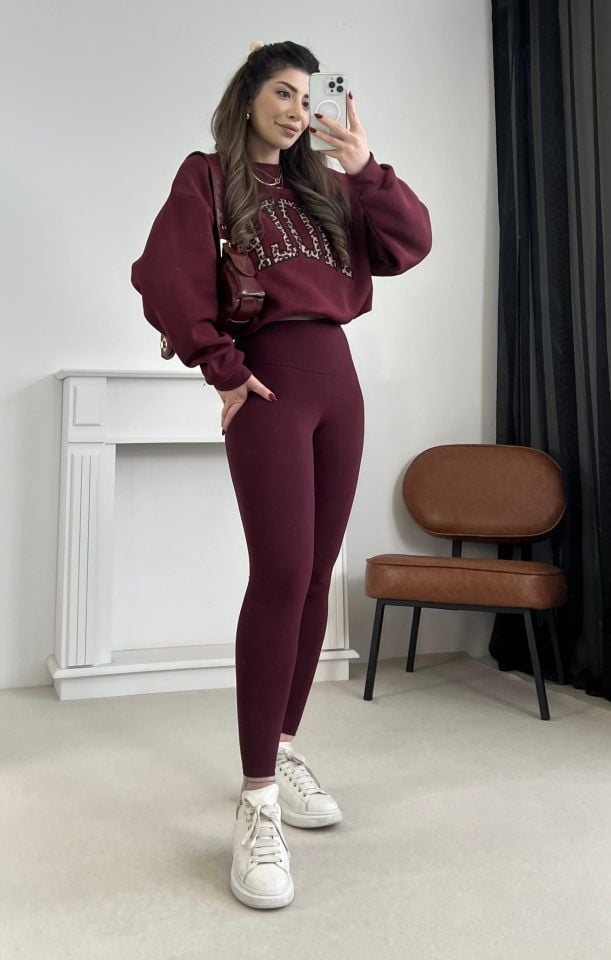 Oysho Bordo Tayt