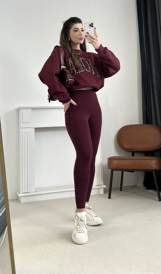 Oysho Bordo Tayt