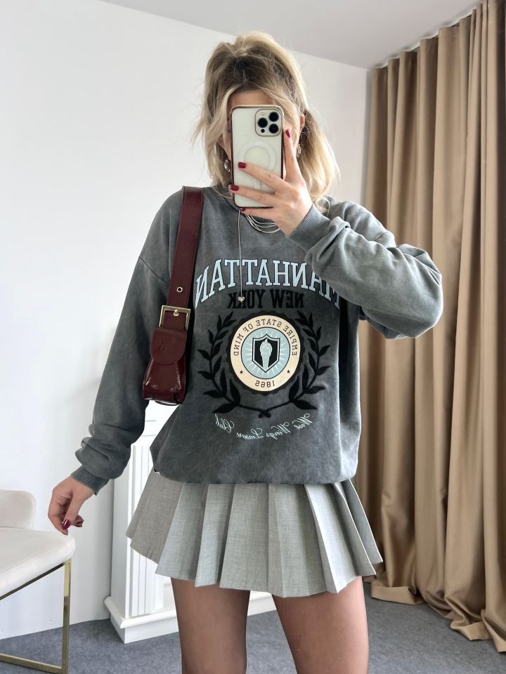 Nakış Ve Baskı Detay Sweatshirt