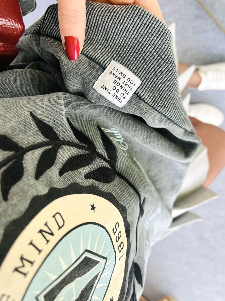Nakış Ve Baskı Detay Sweatshirt