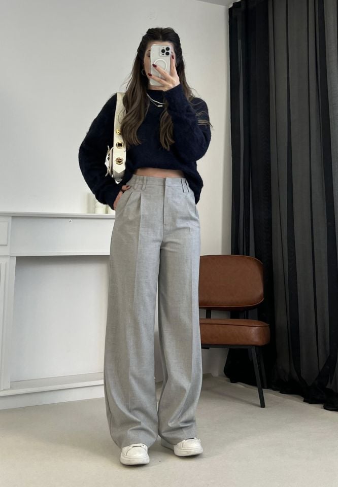 Gri Premium Kumaş Pantolon