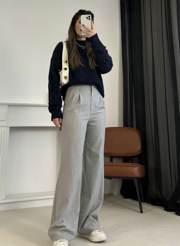 Gri Premium Kumaş Pantolon