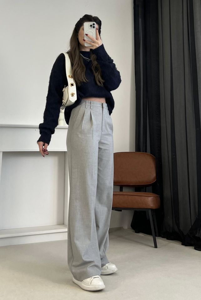 Gri Premium Kumaş Pantolon