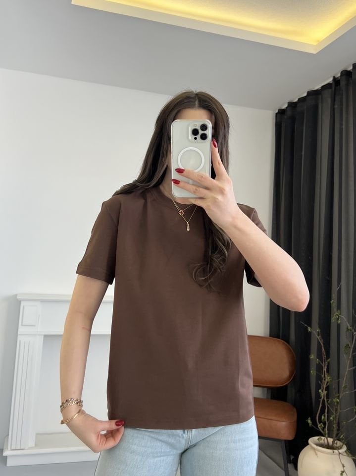Tok Dokulu Acı Kahve Tshirt