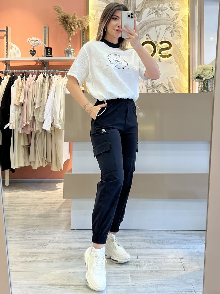 Arma Detay Jogger Pantolon