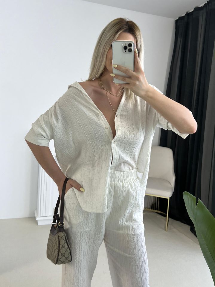 Müslin Kumaş Gömlek Pantolon Takım