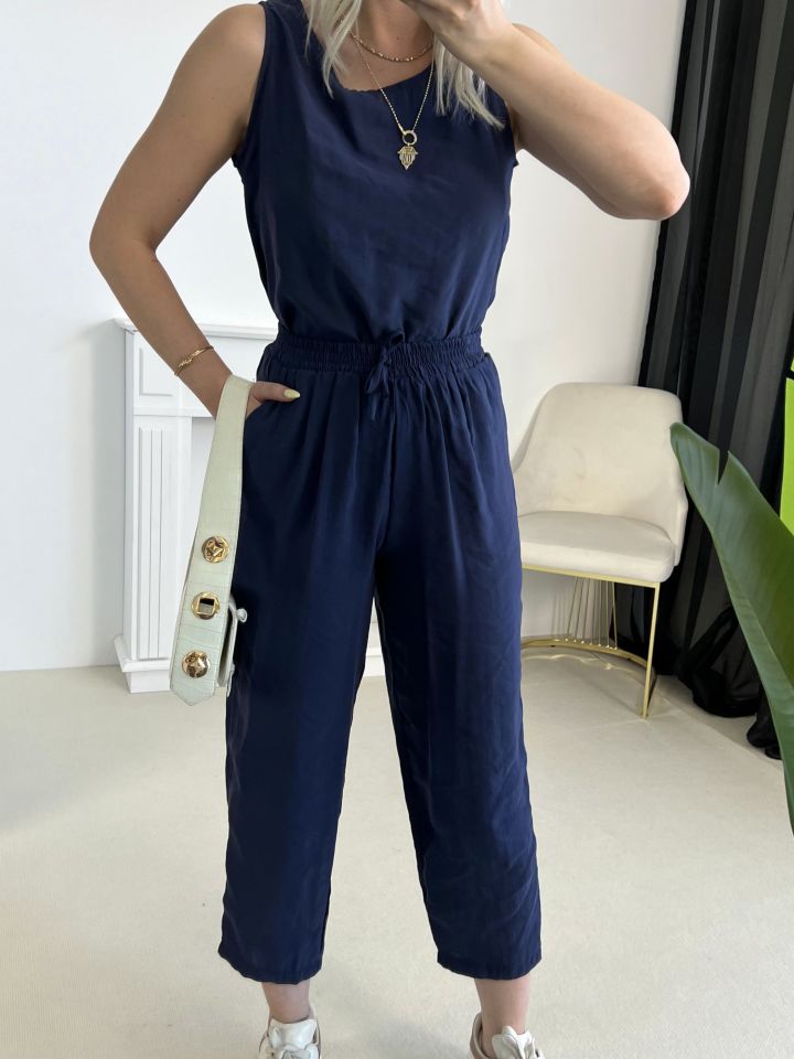 Lacivert Bluz Pantolon Takım