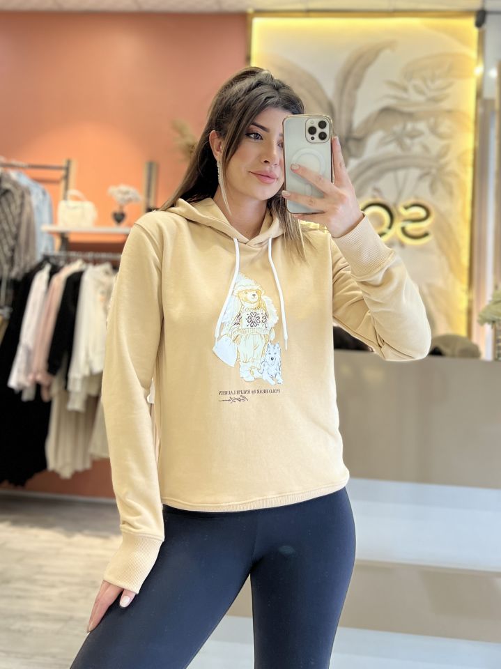 Camel Baskılı Sweatshirt