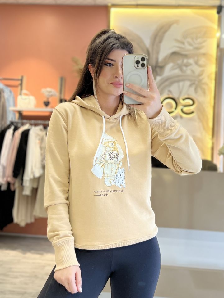 Camel Baskılı Sweatshirt