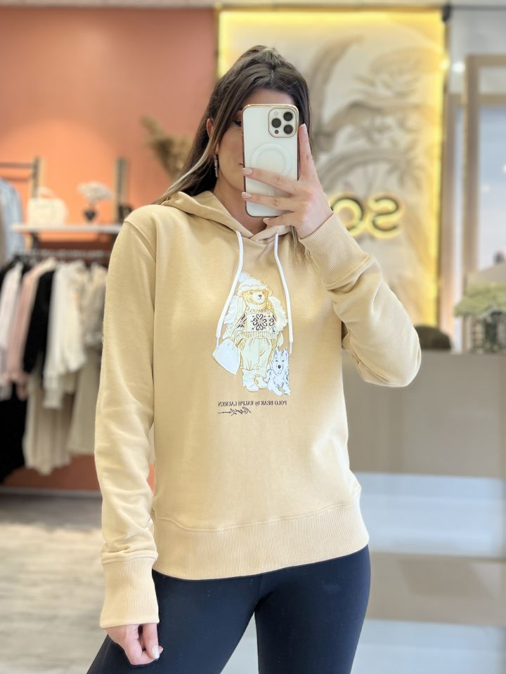 Camel Baskılı Sweatshirt